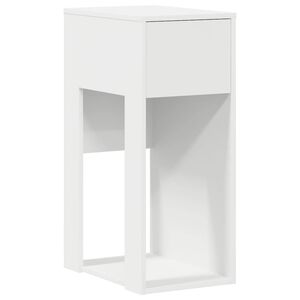 vidaXL Support de tour d'ordinateur avec tiroir blanc 30x44x74 cm