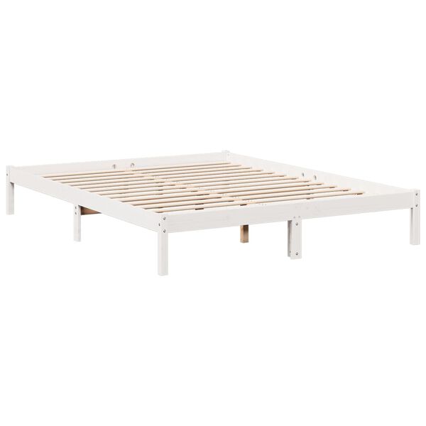 vidaXL Cadre de lit extra long sans matelas 140x210 cm bois massif pin