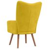 vidaXL Chaise de relaxation Jaune moutarde Velours