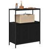 vidaXL Meuble de salle de bain avec &eacute;tag&egrave;res ch&ecirc;ne noir 76,5x35x95 cm