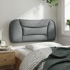 vidaXL Coussin de t&ecirc;te de lit Hvar gris clair 90 cm tissu