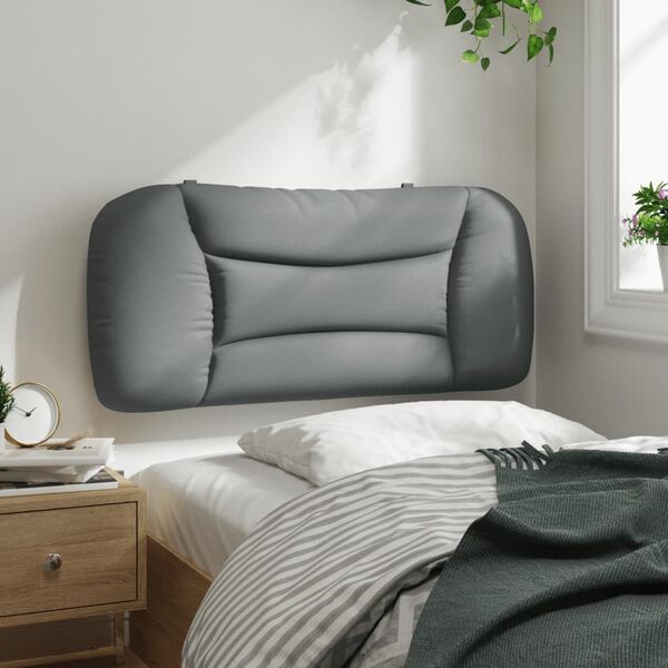 vidaXL Coussin de t&ecirc;te de lit Hvar gris clair 90 cm tissu