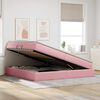 vidaXL Lit avec rangement et matelas Rose 200 x 200 cm Velours