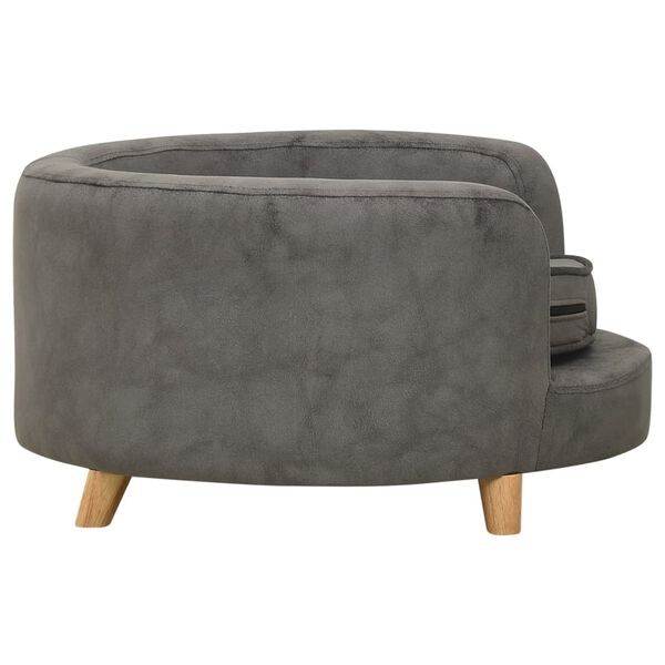 vidaXL Canap&eacute; pour chien Gris 69x69x36 cm Peluche