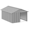 vidaXL Niche pour chien Gris 116,5x153x81,5 cm Acier galvanis&eacute;