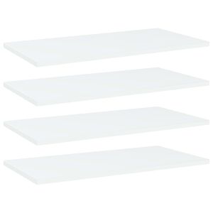 vidaXL Panneaux de biblioth&egrave;que 4 pcs Blanc 60x30x1,5 cm Agglom&eacute;r&eacute;
