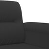 vidaXL Canap&eacute; &agrave; 3 places Noir 180 cm Tissu microfibre