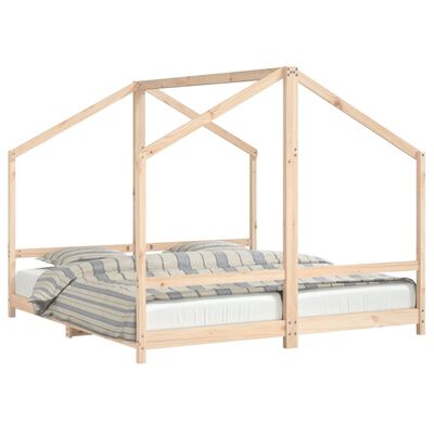 vidaXL Cadre de lit pour enfants 2x(90x190) cm bois de pin massif