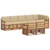 vidaXL Ensemble de canap&eacute;s d'ext&eacute;rieur 8 pc Naturel et Beige Polyester