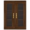 vidaXL Armoires murales 2 pcs ch&ecirc;ne marron bois d'ing&eacute;nierie