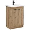 vidaXL Ensemble de mobilier de salle de bain Ch&ecirc;ne artisanal