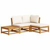 vidaXL Salon de jardin 4 pcs avec coussins Bois d'acacia solide