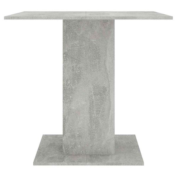 vidaXL Table &agrave; manger Gris b&eacute;ton 80x80x75 cm bois d'ing&eacute;nierie