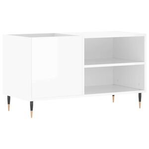 vidaXL Armoire &agrave; disques blanc brillant 85x38x48 cm bois d'ing&eacute;nierie