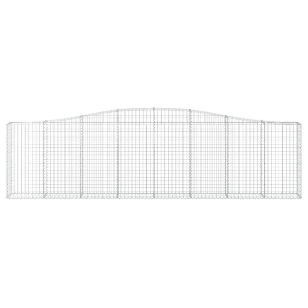 vidaXL Paniers &agrave; gabions arqu&eacute;s 8 pcs 400x30x100/120 cm Fer galvanis&eacute;