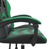 vidaXL Chaise de jeu Noir et vert Similicuir