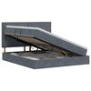 vidaXL Lit avec rangement et matelas Gris fonc&eacute; 140 x 200 cm Velours