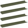 vidaXL &Eacute;tag&egrave;re flottante 4 pcs Vert olive 60 x 9 x 2,5 cm Acier