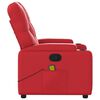 vidaXL Fauteuil de massage inclinable rouge similicuir