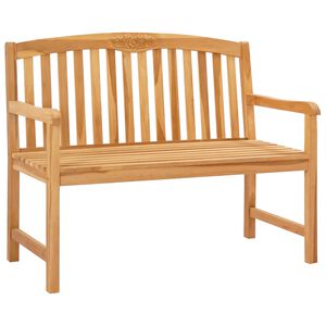 vidaXL Banc en Bois Sculpt&eacute; en Rose 114 x 60,5 x 95 cm Naturel
