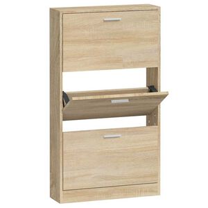 vidaXL Armoire &agrave; chaussures Ch&ecirc;ne 59x17x108 cm Bois d'ing&eacute;nierie