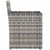 vidaXL Mobilier d'extérieur 3 pcs avec coussins Résine tressée Gris