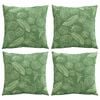 vidaXL Coussins &Eacute;parpill&eacute;s Feuille 4 pcs Motif feuille 50 x 50 cm