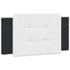 vidaXL Coussin de t&ecirc;te de lit Zadar noir et blanc 100 cm similicuir