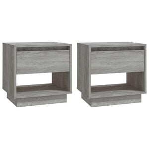 vidaXL Tables de chevet 2 pcs Sonoma gris 45x34x44cm Bois d'ing&eacute;nierie