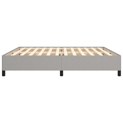 vidaXL Cadre de lit sans matelas gris clair 200x200 cm tissu