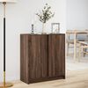 vidaXL Buffet avec LED ch&ecirc;ne marron 77x34x85 cm bois d'ing&eacute;nierie