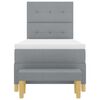 vidaXL Lit &agrave; ressorts avec matelas Gris clair 90 x 190 cm tissu