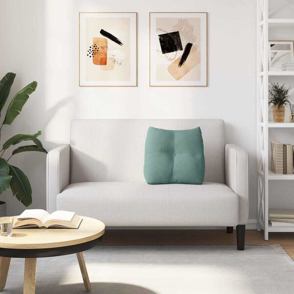 vidaXL Coussin de Dos Vert Mer 45 x 24 x 50 cm Velours