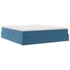 vidaXL Lit avec rangement et matelas Bleu fonc&eacute; 160 x 200 cm Velours