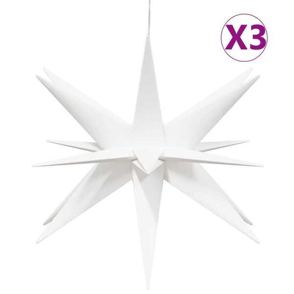 vidaXL Lumi&egrave;res de No&euml;l avec LED 3 pcs pliable blanc 43 cm