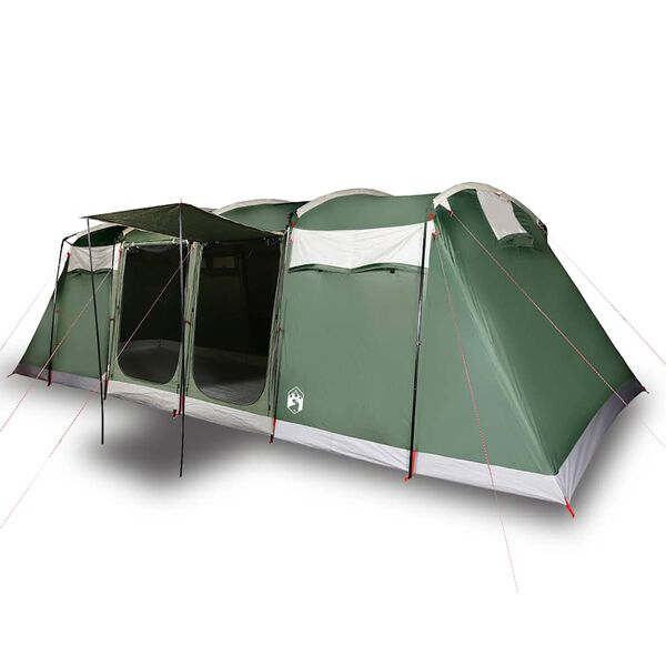 vidaXL Tente familiale tunnel 8 personnes vert imperm&eacute;able