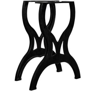 vidaXL Pied de table de salle &agrave; manger 2 pcs Cadre en X Fonte
