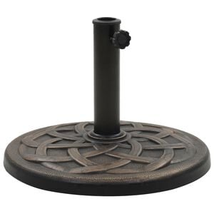 vidaXL Socle rond de parasol Polyr&eacute;sine 11 kg Bronze