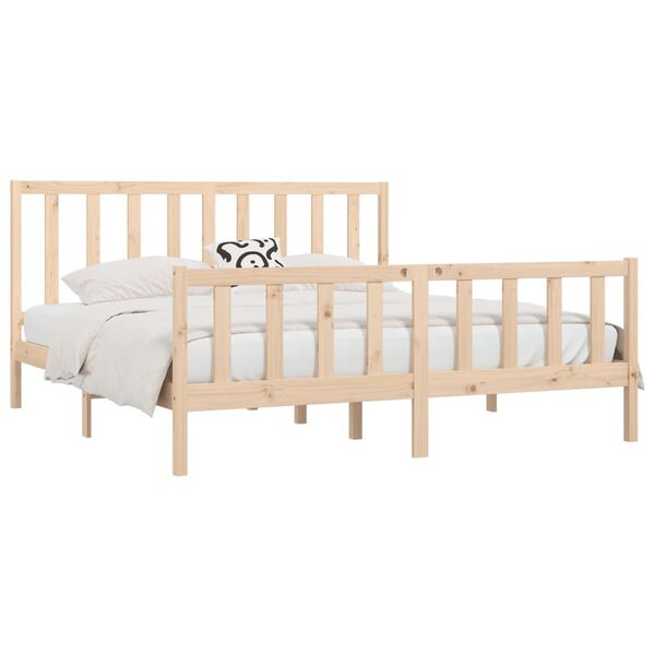 vidaXL Cadre de lit sans matelas 200x200 cm bois massif