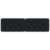 vidaXL Coussin de t&ecirc;te de lit noir 180 cm tissu