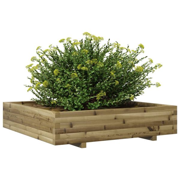 vidaXL Jardini&egrave;re 110x110x26,5 cm bois de pin impr&eacute;gn&eacute;