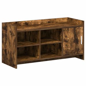 vidaXL Cabinet &agrave; chaussures avec porte Ch&ecirc;ne fum&eacute; 100 x 39,5 x 51 cm