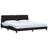 vidaXL Cadre de lit sans matelas noir 200x200 cm tissu