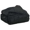 vidaXL Duvet d'&eacute;t&eacute; simple Noir 200 x 220 cm Satin et Microfibre