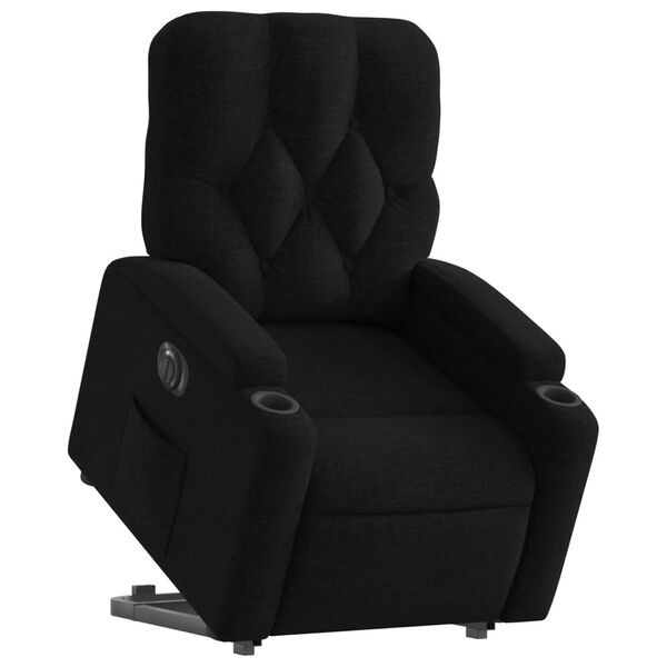 vidaXL Fauteuil inclinable &eacute;lectrique noir tissu