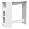 vidaXL Table de bar avec &eacute;tag&egrave;res blanc bois d'ing&eacute;nierie