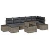 vidaXL Ensemble de canap&eacute; de jardin 8 pc Gris polyrotin