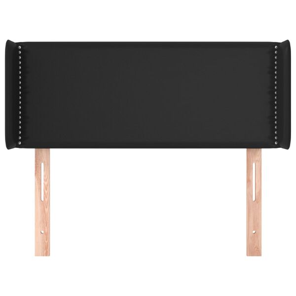 vidaXL T&ecirc;te de lit avec oreilles Noir 103x16x78/88 cm Similicuir