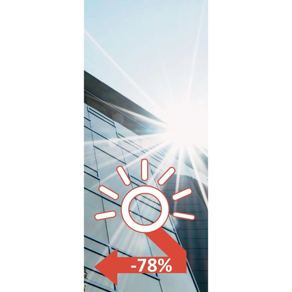 Easyprotec Film de fen&ecirc;tre permanent r&eacute;sistant &agrave; la chaleur 90x250 cm