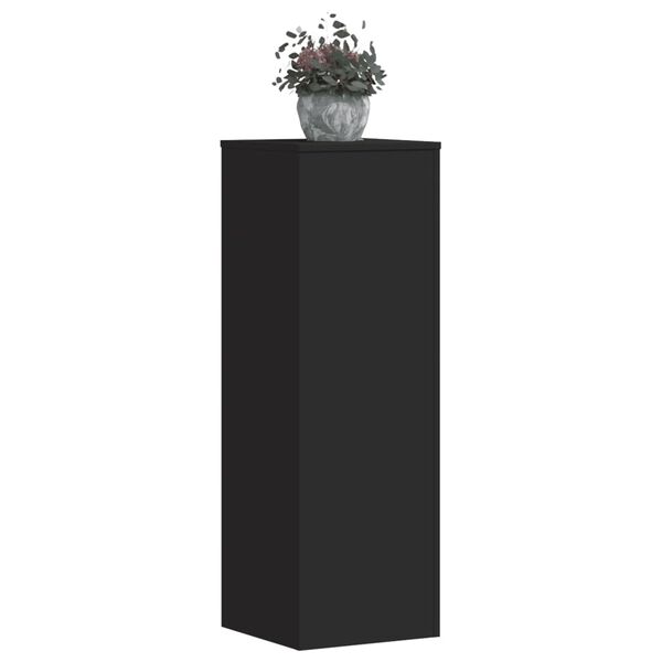 vidaXL Supports pour plantes 2 pcs noir 33x33x100 cm bois d'ing&eacute;nierie